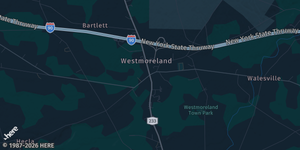 Map of Westmoreland, NY. The exact address of Elevate CNY is not known, so the map shows the area rather than a specific building.