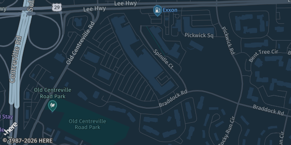 Map showing Lulu Cafe Karaoke Bar & Lounge in Centreville, VA.