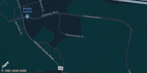 Map showing Columbia County Exhibition Center in Grovetown, GA.