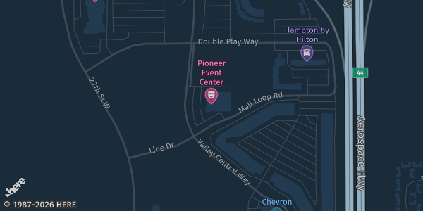 Map showing AV Fair & Event Center in Lancaster, CA.