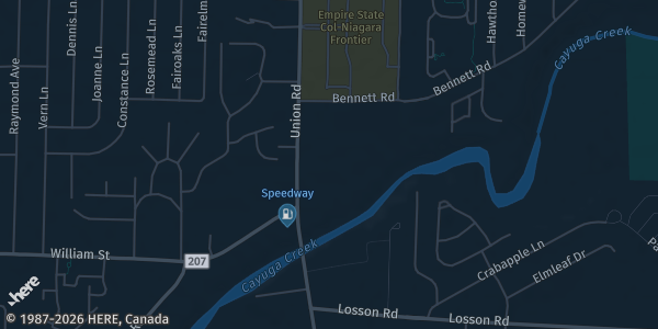 Map showing Knights of Columbus Cheektowaga in Cheektowaga, NY.