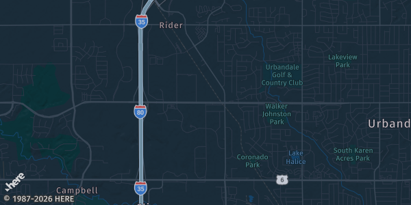Map of Urbandale, IA. The exact address of Urbandale High School is not known, so the map shows the area rather than a specific building.