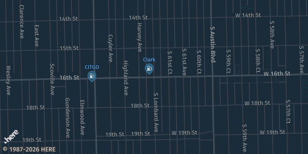 Map showing Sokol-Tabor Hall in Berwyn, IL.
