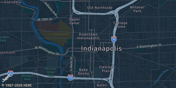 Map of Indianapolis, IN. The exact address of Indiana State Fairgrounds & Event Center is not known, so the map shows the area rather than a specific building.