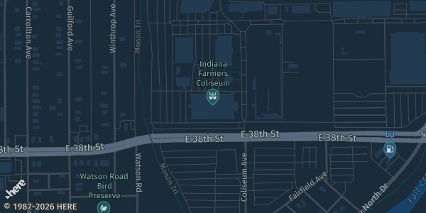 Map showing Indiana State Fairgrounds & Event Center in Indianapolis, IN.