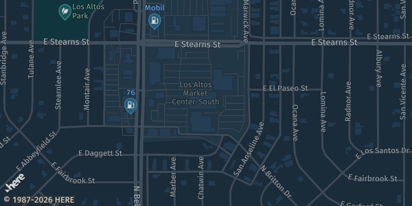 Map showing Sports Basement Long Beach in Long Beach, CA.