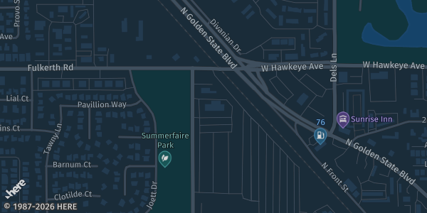Map showing The Grand Oak in Turlock, CA.