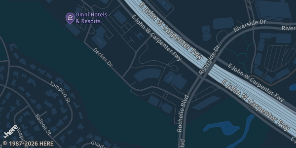 Map showing Marriott Dallas Las Colinas in Irving, TX.