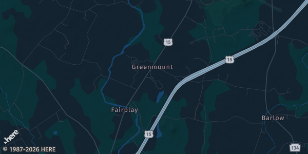 Map of Gettysburg, PA. The exact address of Eisenhower Hotel & Conference Center is not known, so the map shows the area rather than a specific building.