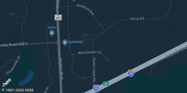 Map showing Embassy Suites – Plainfield in Plainfield, IN.
