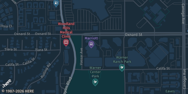 Map showing Warner Center Marriott Woodland Hills in Woodland Hills, CA.
