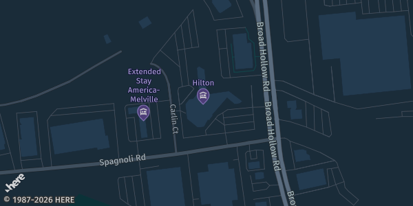 Map showing Hilton Long Island / Huntington in Melville, NY.