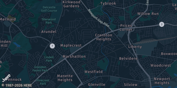 Map of Wilmington, DE. The exact address of Millcreek’s TCG & Pokemon Show is not known, so the map shows the area rather than a specific building.
