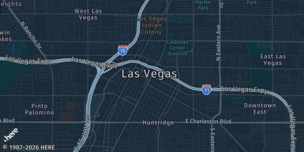 Map of Las Vegas, NV. The exact address of Santa Fe Station Casino is not known, so the map shows the area rather than a specific building.