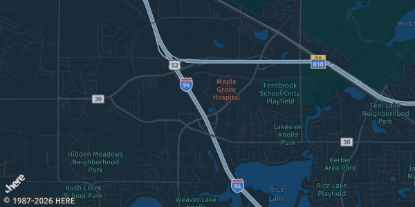 Map of Maple Grove, MN. The exact address of Cambria Suites Maple Grove is not known, so the map shows the area rather than a specific building.