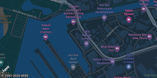Map showing Prince Waikiki in Honolulu, HI.
