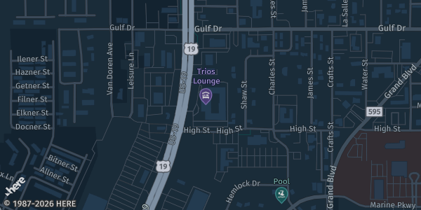 Map showing Quality Inn & Suites New Port Richey in New Port Richey, FL.