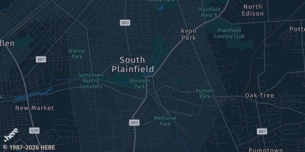 Map of South Plainfield, NJ. The exact address of 4701 Stelton Rd. is not known, so the map shows the area rather than a specific building.