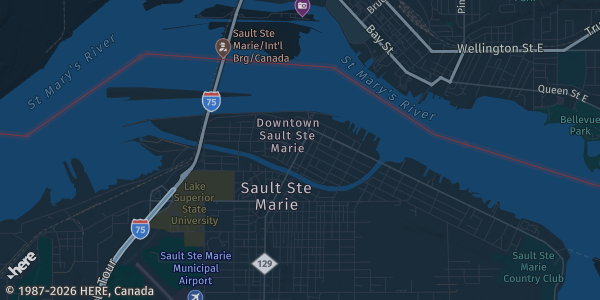 Map of Marie, MI. The exact address of Kewadin Casino Hotel & Convention Center is not known, so the map shows the area rather than a specific building.