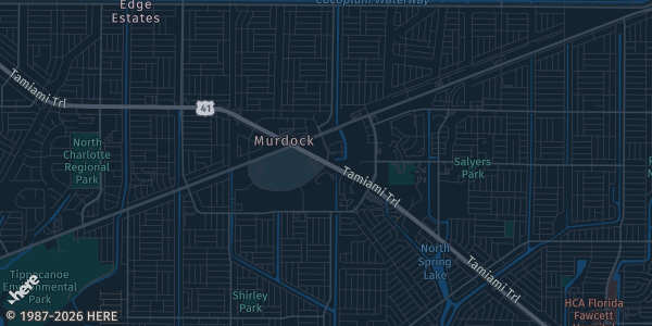 Map of Port Charlotte, FL. The exact address of Centennial Park Recreation Center is not known, so the map shows the area rather than a specific building.