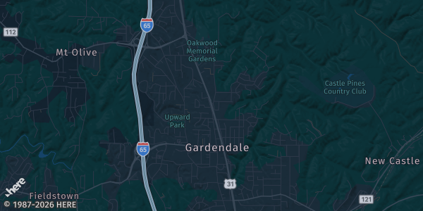 Map of Gardendale, AL. The exact address of Gardendale Civic Center is not known, so the map shows the area rather than a specific building.