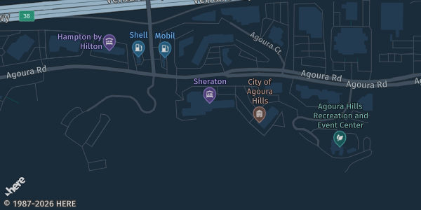 Map showing Sheraton Agoura Hills in Agoura Hills, CA.