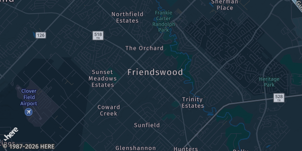 Map of Friendswood, TX. The exact address of Challenge Elite Sports is not known, so the map shows the area rather than a specific building.