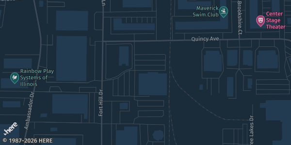 Map showing TOCA Soccer Center in Naperville, IL.