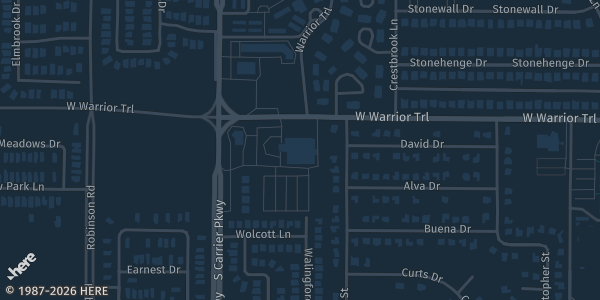Map showing The Ruthe Jackson Center in Grand Prairie, TX.