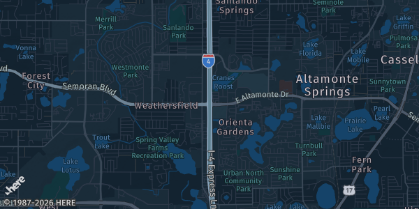 Map of Altamonte Springs, FL. The exact address of Lake Brantley High School - Media Center is not known, so the map shows the area rather than a specific building.