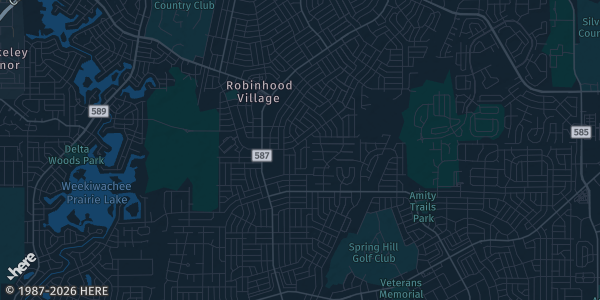 Map of Spring Hill, FL. The exact address of VFW Post 10209 is not known, so the map shows the area rather than a specific building.