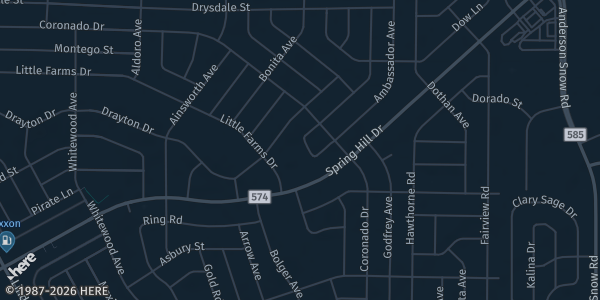 Map showing St. Joan of Arc Hall in Spring Hill, FL.
