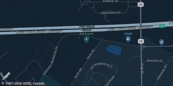 Map showing Quality Inn Crystal Room in Batavia, NY.